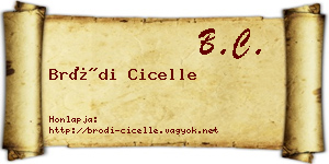 Bródi Cicelle névjegykártya